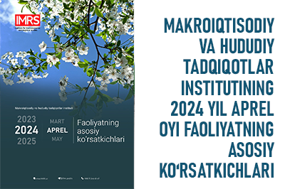2024 yil aprel oyi faoliyatning asosiy ko'rsatkichlari