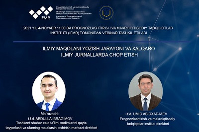 Ilmiy maqolani yozish jarayoni va xalqaro ilmiy jurnallarda chop etish