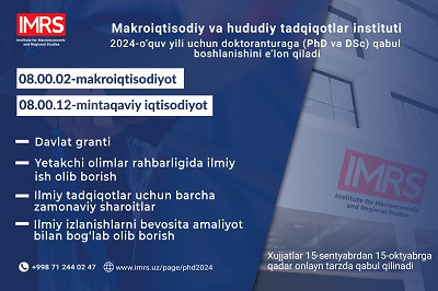 Tayanch doktorantura (PhD), doktorantura (DSc) qabul qilish bo'yicha tanlov to'g'risida e'lon
